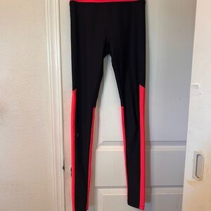 Under Armour Red and Black Compression Leggings